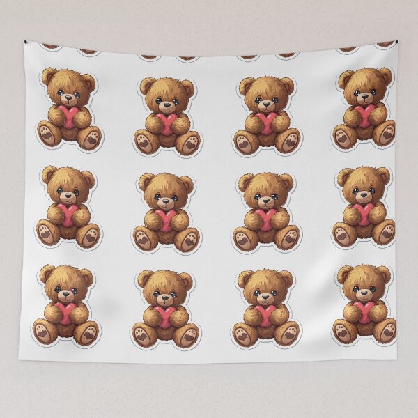 Item preview, Sweet Teddy Bear Valentine Sticker designed and sold by Teewave-Ashish.