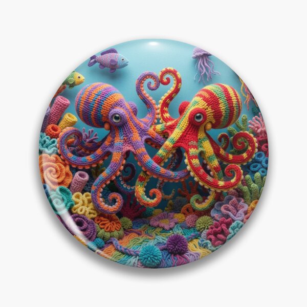 Item preview, Yarn Octopuses Dancing in Coral Garden designed and sold by Tridentulus.