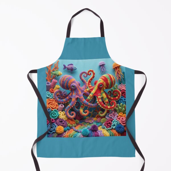 Item preview, Yarn Octopuses Dancing in Coral Garden designed and sold by Tridentulus.