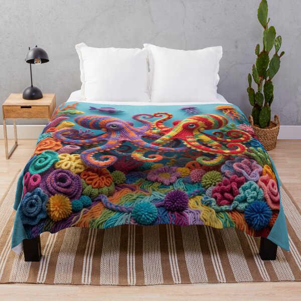 Item preview, Yarn Octopuses Dancing in Coral Garden designed and sold by Tridentulus.
