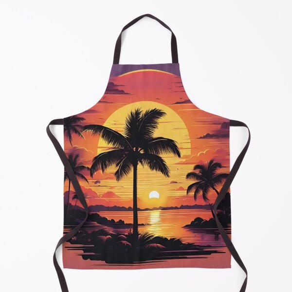 Item preview, Golden Tropical Sunset Over Island Palms designed and sold by CASASIS_MERCH.