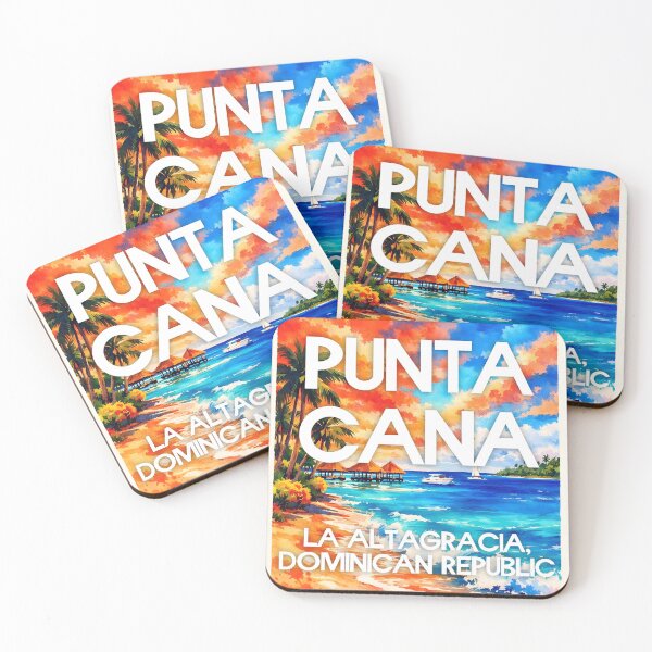 Item preview, Punta Cana, La Altagracia, Dominican Republic – Watercolor Beach Poster designed and sold by Sea Gem.