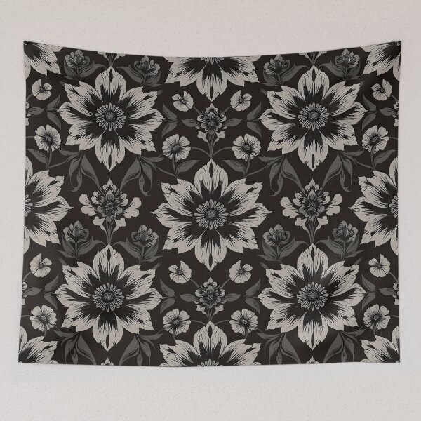 Item preview, Gray Floral Pattern designed and sold by Sachie's Studio.