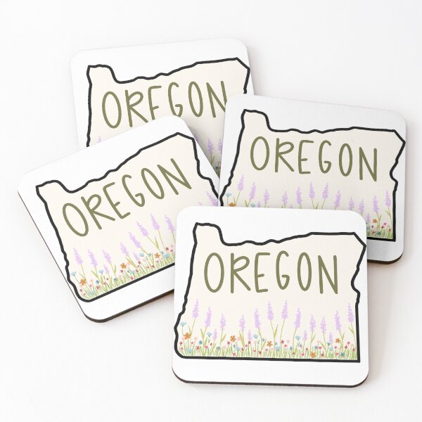 Item preview, Oregon Wildflowers State Outline designed and sold by cozyteabag.