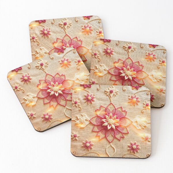 Item preview, Floral Embroidery with Radiant Light Floral Embroidery designed and sold by Sachie's Studio.
