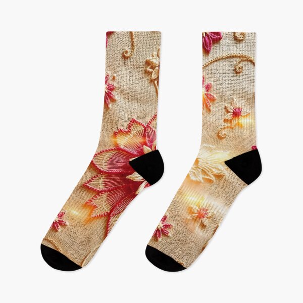 Item preview, Floral Embroidery with Radiant Light Floral Embroidery designed and sold by Sachie's Studio.