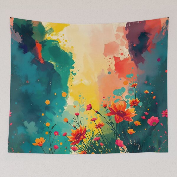 Item preview, Vibrant Floral Abstract designed and sold by Sachie's Studio.