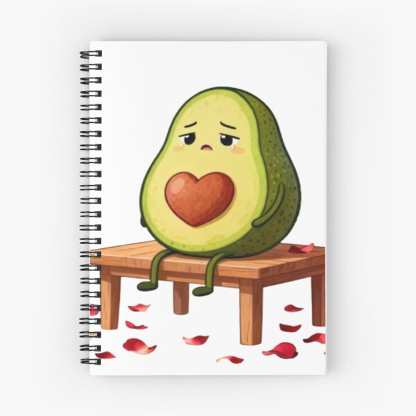 Item preview, Heartbroken Avocado – Cute Cartoon with Rose Petals designed and sold by Cristhian Almanza.