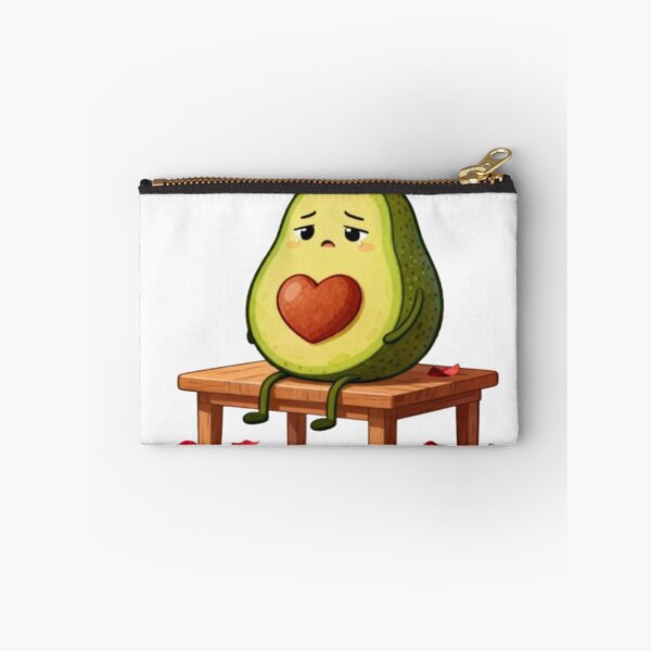 Item preview, Heartbroken Avocado – Cute Cartoon with Rose Petals designed and sold by Cristhian Almanza.