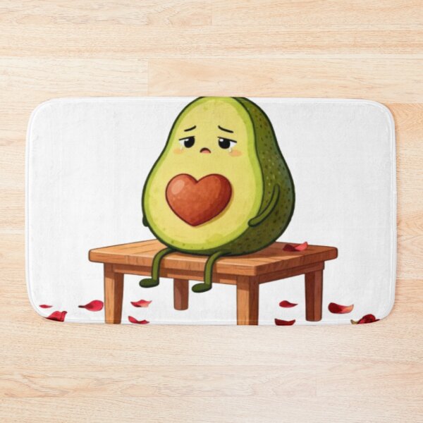 Item preview, Heartbroken Avocado – Cute Cartoon with Rose Petals designed and sold by Cristhian Almanza.