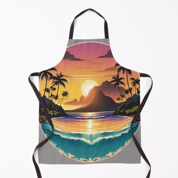 Item preview, Sunlit Tropical Cove at Golden Dusk designed and sold by CASASIS_MERCH.