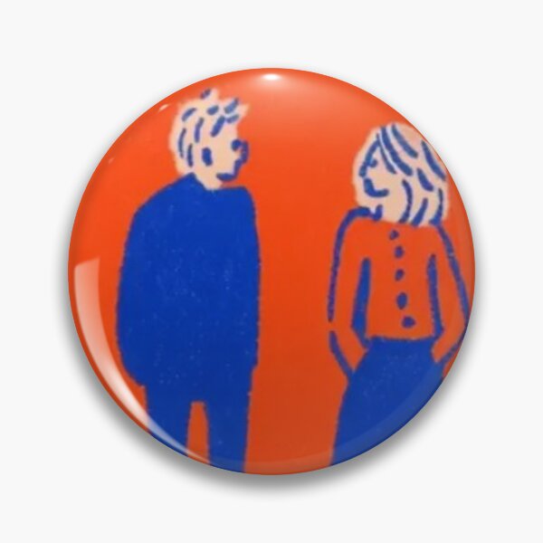 Item preview, “Complementary Chaos Stroll: Neon‑Tango Lovers Glitch‑Walking Through an Orange‑Blue Reality Check” designed and sold by Print Fiction.