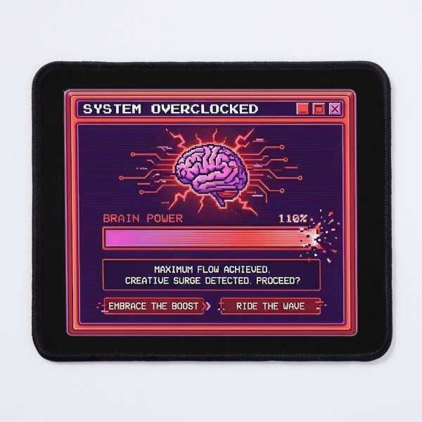 Item preview, ADHD Hyperfocus Brain System Overclocked Pixel Art & Funny Gamer Programmer designed and sold by Aryaam.