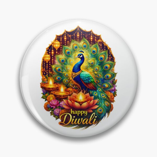 Item preview, India Peacock Diwali Design designed and sold by Myra365Art.