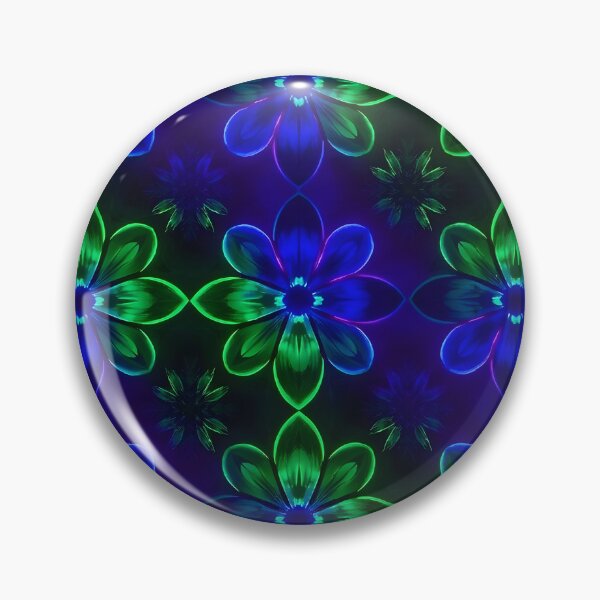 Item preview, Blue and Green Striped Floral Pattern designed and sold by Sachie's Studio.