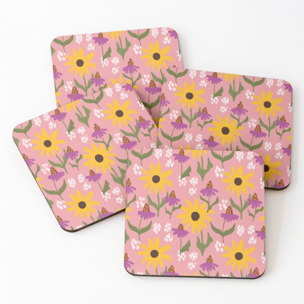 Item preview, Pastel Wildflowers Coneflowers and Susans designed and sold by RepeatCandy.
