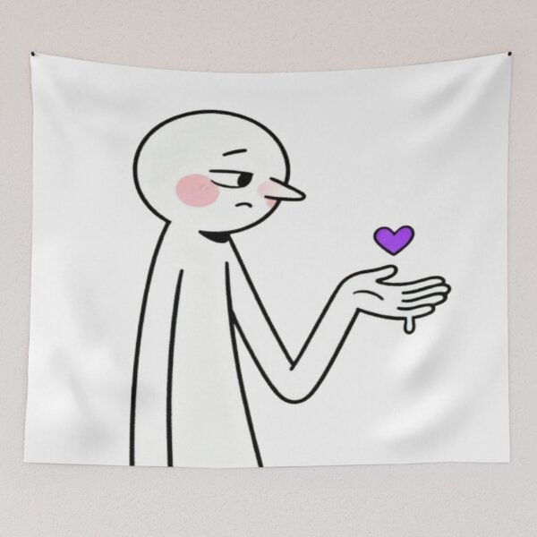 Item preview, Melting Heart – Minimalist Cartoon Figure Offering Love designed and sold by Cristhian Almanza.