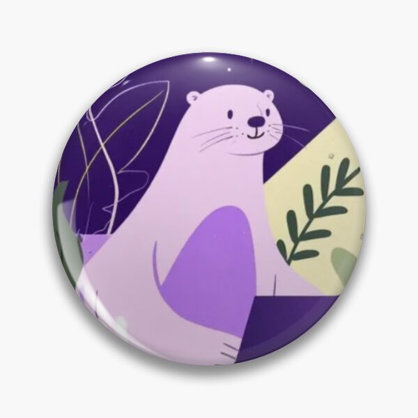 Artikelvorschau, „Pixel-Purr-Supporteinheit: Neon-Otter debuggt deine Gefühle im kosmischen Lila-Modus“ entworfen und verkauft von Print Fiction.