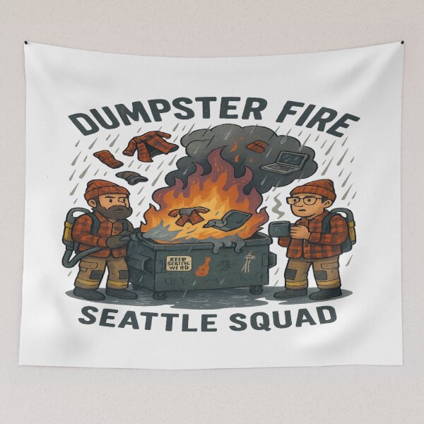 Item preview, Seattle Dumpster Fire Response Unit – Sarcastic Meme Leader Edition  designed and sold by Globalcitytees.