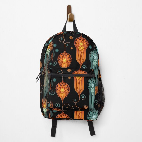 Item preview, Orange and Slate Decorative Pattern designed and sold by Sachie's Studio.