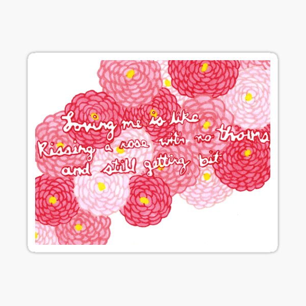 Rose Haiku Sticker