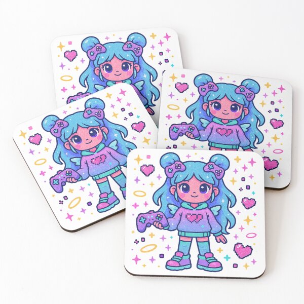 Item preview, ✨Pixel Heart Mage – Kawaii Gamer Girl Doll ✨ designed and sold by Alquimia Lunar.