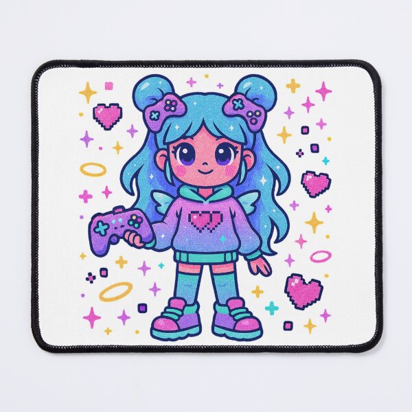 Item preview, ✨Pixel Heart Mage – Kawaii Gamer Girl Doll ✨ designed and sold by Alquimia Lunar.