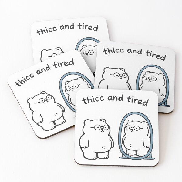 Item preview, thicc and tired designed and sold by kirstenstration.