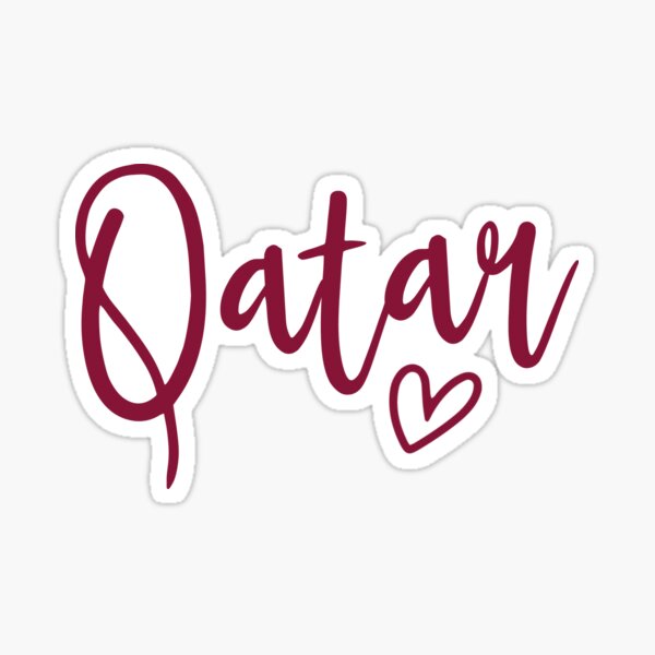 Qatar Heart Women's Love Qatar Gear Sticker