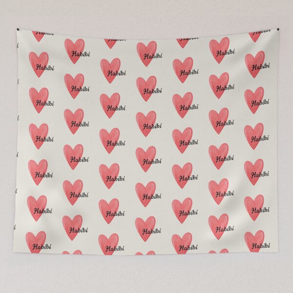 Item preview, Habibi Heart Illustration on off-white/cream designed and sold by yara.lahdo.
