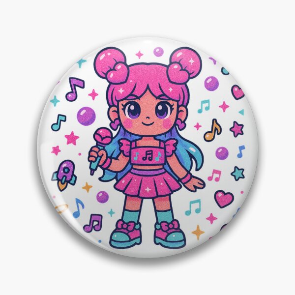 Item preview, ✨Pop Sparkle Diva – Kawaii Bubblegum Idol Doll ✨ designed and sold by Alquimia Lunar.