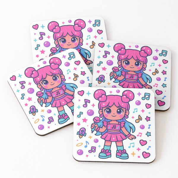 Item preview, ✨Pop Sparkle Diva – Kawaii Bubblegum Idol Doll ✨ designed and sold by Alquimia Lunar.