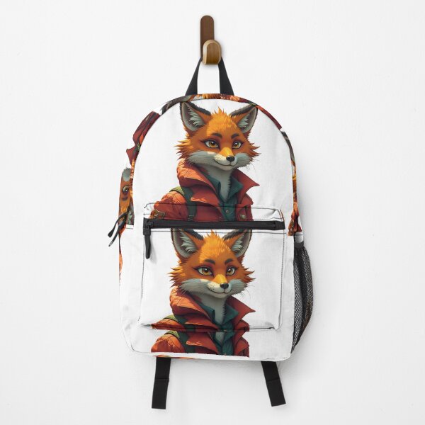 Item preview, elegant fox sporting stylish jacket urban charm eyes designed and sold by ART ATTACK ZONE.