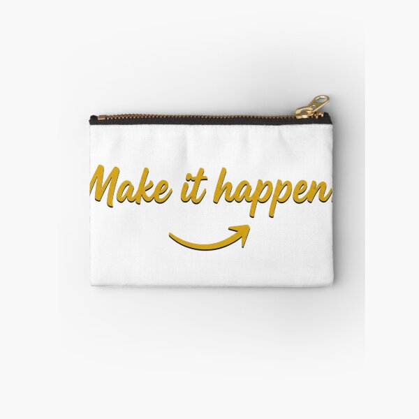 Item preview, Make It Happen Motivational Yellow Quote Arrow Design designed and sold by ELmestka.