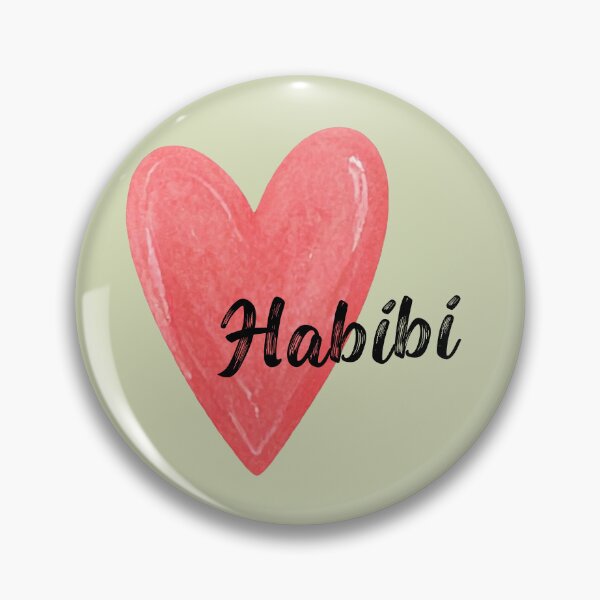 Item preview, Habibi Heart Illustration on muted pale green designed and sold by yara.lahdo.