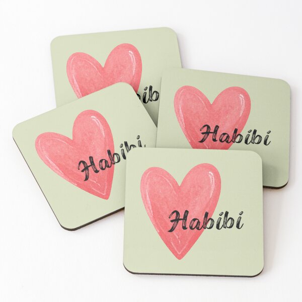 Item preview, Habibi Heart Illustration on muted pale green designed and sold by yara.lahdo.