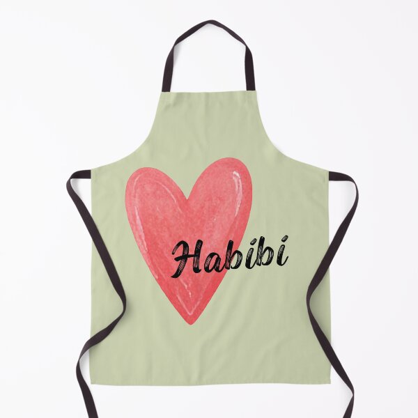 Item preview, Habibi Heart Illustration on muted pale green designed and sold by yara.lahdo.