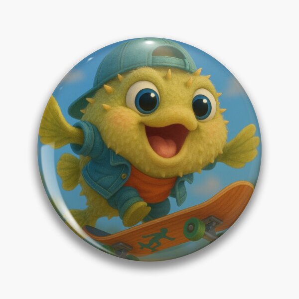 Item preview, Skater Pea Puffer Fish designed and sold by Sillytoe.