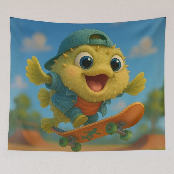 Item preview, Skater Pea Puffer Fish designed and sold by Sillytoe.