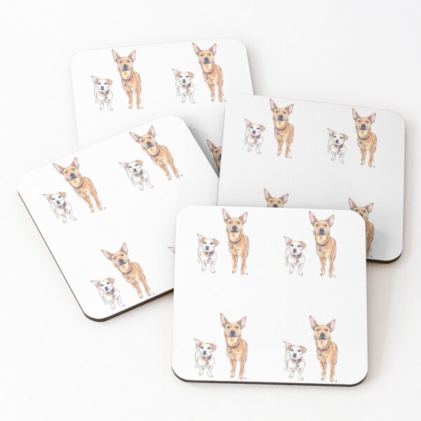 Item preview, Tan dog and little white dog duo designed and sold by rita-andi.