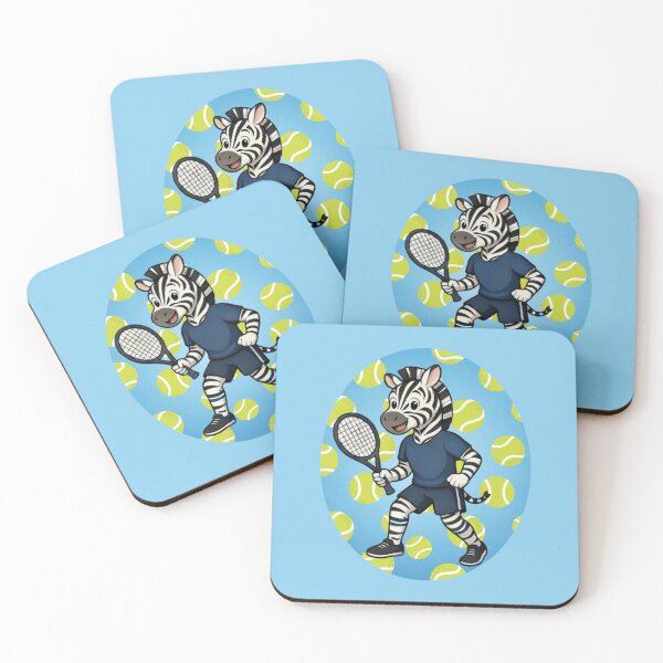 Item preview, Tennis Zebra – Cute Animal Sports Illustration designed and sold by ZebraDazzleDesigns.