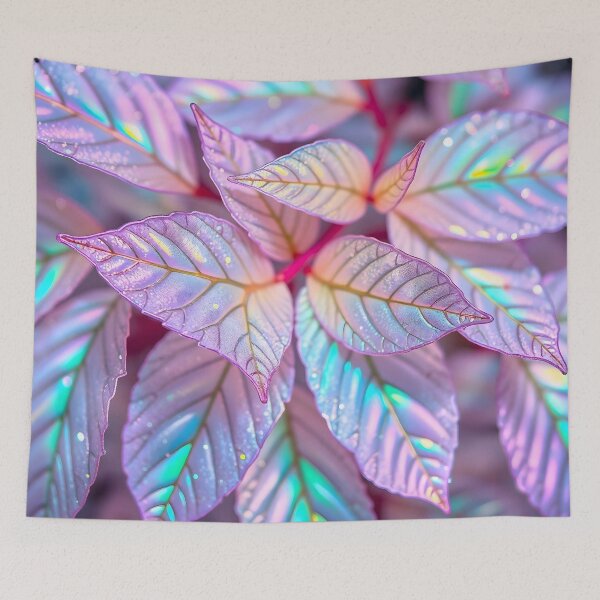 Item preview, Iridescent Lavender Leaves Holographic Botanical Art designed and sold by Sachie's Studio.