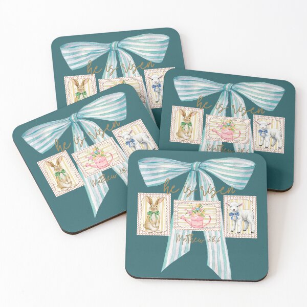 Item preview, He Is Risen, Matthew 286, Coquette, Easter Bunny, Lamb, Spring Flowers designed and sold by Forevermore.