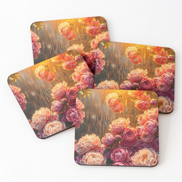 Item preview, Glowing Peonies Floral Art designed and sold by Sachie's Studio.