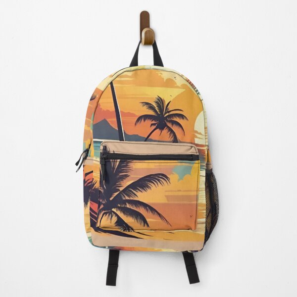 Item preview, Golden Island Sunset Between Swaying Palms designed and sold by CASASIS_MERCH.