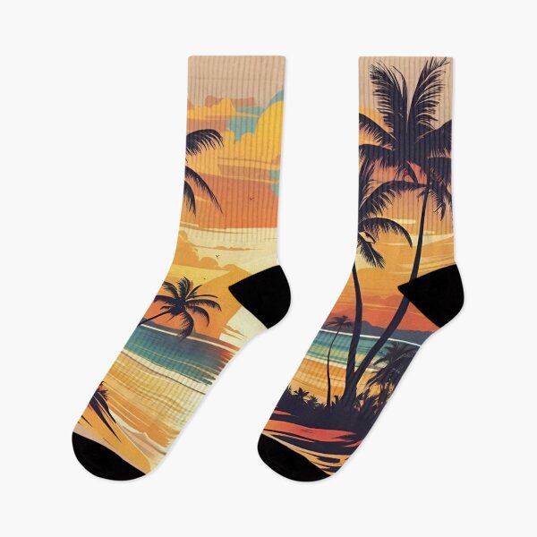 Item preview, Golden Island Sunset Between Swaying Palms designed and sold by CASASIS_MERCH.