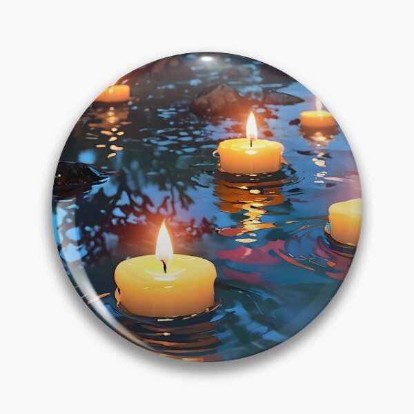 Item preview, Floating Candles in a Stream Peaceful designed and sold by Sachie's Studio.