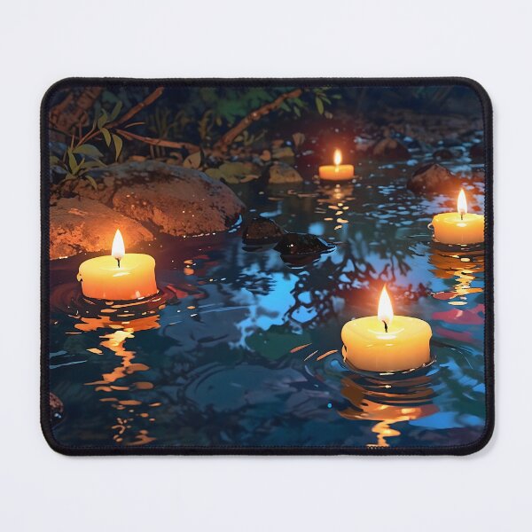Item preview, Floating Candles in a Stream Peaceful designed and sold by Sachie's Studio.