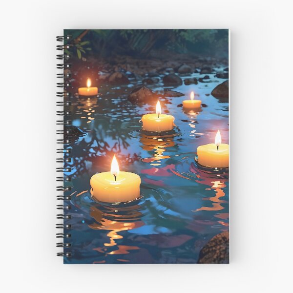 Item preview, Floating Candles in a Stream Peaceful designed and sold by Sachie's Studio.