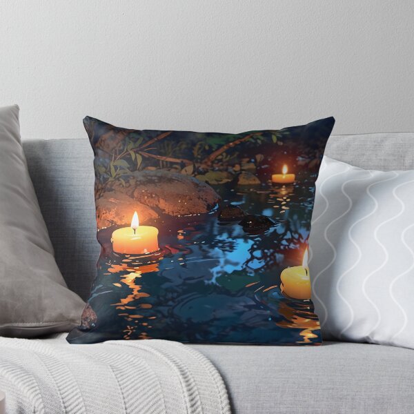 Item preview, Floating Candles in a Stream Peaceful designed and sold by Sachie's Studio.